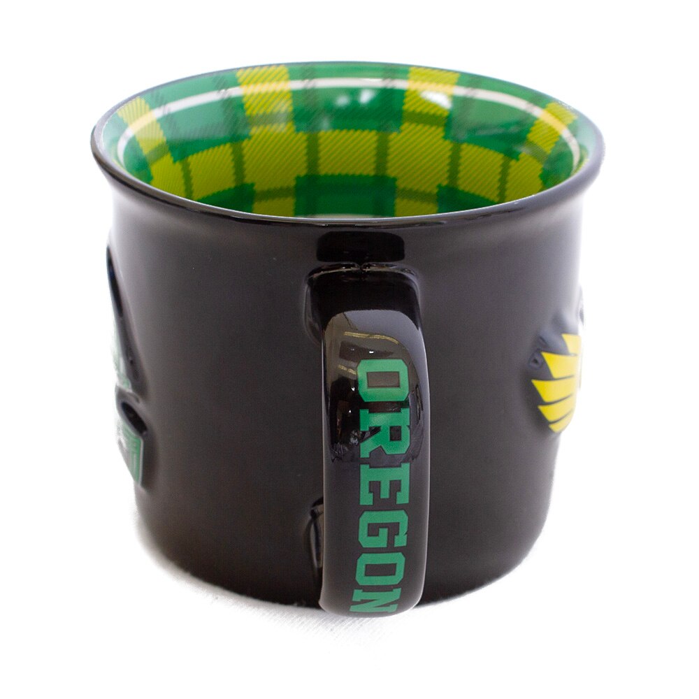 O Wings, RFSJ, Inc., Black, Traditional Mugs, Home & Auto, Plaid, Big Camper, Winged, Football Helmet, 913346